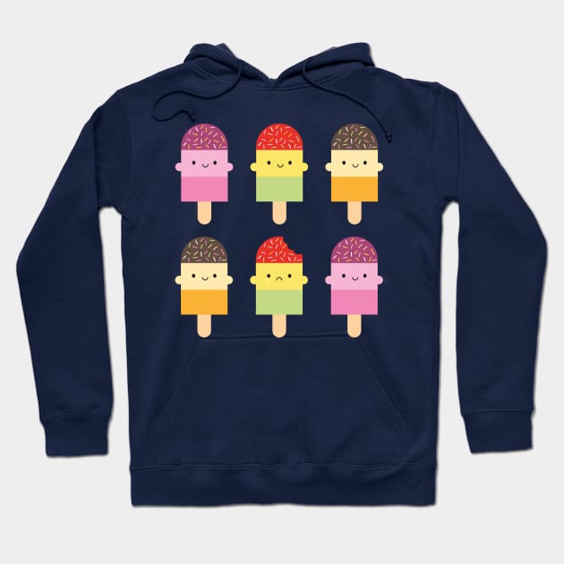 Kawaii Summer Ice Lollies / Popsicles Hoodie by marcelinesmith